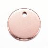 Ion Plating(IP) 304 Stainless Steel Stamping Blank Tag Charms STAS-D167-04RG-1
