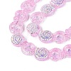 Electroplate Transparent Glass Beads Strands EGLA-Q136-02A-03-3