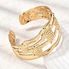 304 Stainless Steel Multi Layered Cuff Bangles for Women BJEW-L719-03B-G-3