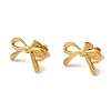 Ion Plating(IP) 304 Stainless Steel Bowknot Stud Earrings for Women EJEW-Z066-14G-1