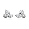 925 Sterling Silver Micro Pave Clear Cubic Zirconia Stud Earrings EJEW-K301-03P-2