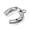 Brass Micro Pave Colorful Cubic Zirconia Charms KK-K427-18P-01-2