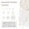 500Pcs 10 Styles ABS Plastic & Acrylic Imitation Pearl Bead Caps OACR-YW0004-12-2