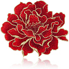 4Pcs Peony Polyester Embroidery Sew On Patches PATC-CY0001-72B-7