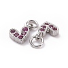 Brass Micro Pave Cubic Zirconia Charms LS-RB-I078-66P-01-NR-3