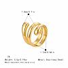 Irregular 304 Stainless Steel Finger Rings for Women SA8524-2-1