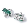 Brass Pave Cubic Zirconia Connector Charms KK-F892-53P-04-2
