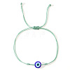 Glass Evil Eye Bead Braided Bracelets SG7290-7-1