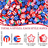 320Pcs 4 Styles Independence Day Handmade Polymer Clay Beads CLAY-SP0001-09-2