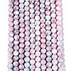 Ombre Effect Dyed Electroplate Opaque Glass Beads Strands EGLA-Q130-01A-20-2