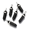 Natural Black Obsidian Double Terminated Pointed Pendants G-F295-04K-1