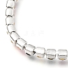 Adjustable 304 Stainless Steel Rhinestone Strass Chains Slider Bracelets BJEW-B008-01E-4