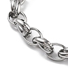 304 Stainless Steel Oval Link Chains Bracelets for Men & Women BJEW-D042-35P-5