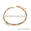 Zinc Alloy Colorful Rhinestone Link Chain Necklaces WG265B3-01-2