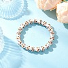 Handmade Flower Printed Porcelain Ceramic Beaded Stretch Bracelets BJEW-JB11910-02-1