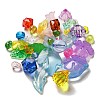 Transparent Frosted Acrylic Beads X-OACR-H039-06-1