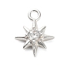 925 Sterling Silver Clear Cubic Zirconia 8-Pointed Star Charms STER-U009-06S-1