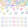 60Pcs UV Plating Transparent Acrylic Beads MACR-TADJ0001-07-1