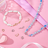 8Pcs 2 Colors Brass Twister Clasps KK-BBC0023-80-4
