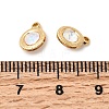 Brass Glass Charms KK-P340-11G-01-3
