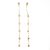 Brass Enamel Chain Tassel Earrings EJEW-JE05783-2