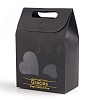 Rectangle Paper Bags with Handle and Clear Heart Shape Display Window CON-D006-01C-02-1