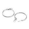 Non-Tarnish Ring 304 Stainless Steel Hoop Earrings for Women Men EJEW-B049-02B-P-2