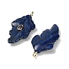 Natural Lapis Lazuli Carved Pendants G-K372-06G-02-2