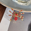 Spider Rhinestone Brooch PW-WGE0650-02-1