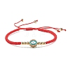 Round with Evil Eye Braided Bead Bracelet for Girl Women BJEW-JB06974-6