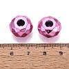 UV Plating Iridescent Transparent Acrylic European Beads OACR-E033-22-05-3