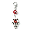 Handmade Evil Eye Lampwork Round Pendant Decorations HJEW-JM00745-7