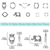 100Pcs 10 Styles Tibetan Style Alloy Bead Frame FIND-YW0007-62-3