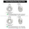 4 Pcs 2 Styles 925 Sterling Silver Spacer Beads STER-SC0001-01S-2