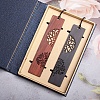 Rectangle Handmade Natural Wooden Carving Bookmarks OFST-PW0006-22M-1
