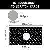 CRASPIRE 120 Sheets Rectangle Coated Scratch Off Film Reward Cards DIY-CP0006-93A-2