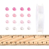 100Pcs 4 Colors Spray Painted ABS Plastic Imitation Pearl Beads OACR-FS0002-09A-5