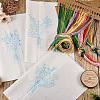 3Pcs 3 Style Vase & Flower Pattern DIY Display Decoration Embroidery Beginner Kit DIY-TA0006-16-7