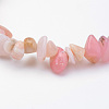 Natural Morganite Beaded Stretch Bracelets BJEW-JB02680-03-2