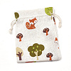 Polycotton(Polyester Cotton) Packing Pouches Drawstring Bags ABAG-S003-05-M-2