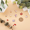 Cheriswelry 44Pcs 11 Style Light Gold Alloy Enamel Pendants ENAM-CW0001-14-5