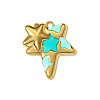 304 Stainless Steel Enamel Pendants STAS-OY010-55G-1