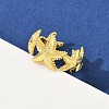 Brass Cuff Rings for Women RJEW-H256-17A-G-3