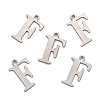 Tarnish Resistant 304 Stainless Steel Alphabet Charms STAS-H122-F-P-2