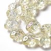 Transparent Electroplate Glass Beads Strands LS-GLAA-C025-01H-4