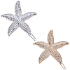 4Pcs 2 Colors Zinc Alloy Hair Barrettes PHAR-SP0001-24-7