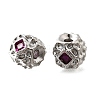Brass Micro Pave Cubic Zirconia Beads KK-M318-39P-01-1