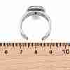 Hollow Cross 304 Stainless Steel Cuff Ring Components SA-CBA098D-02P-C-3