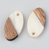 Opaque Resin & Walnut Wood Pendants RESI-S389-041A-C04-2