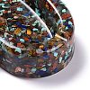 Resin with Natural Mixed Stone Chip Stones Ashtray DJEW-F015-03D-2